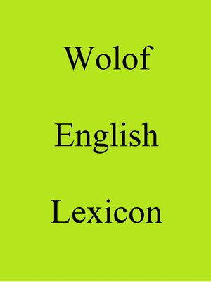 cover image of Wolof English Lexicon